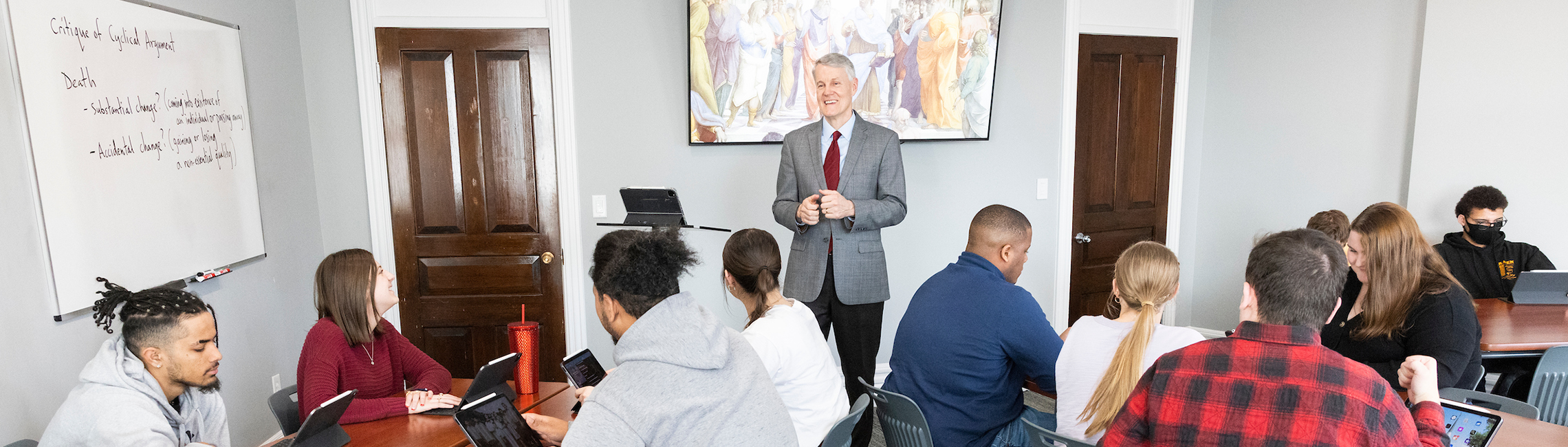 Professor teaching philosophy