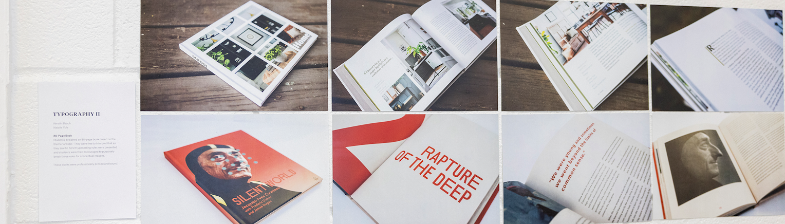 Books artfully set up