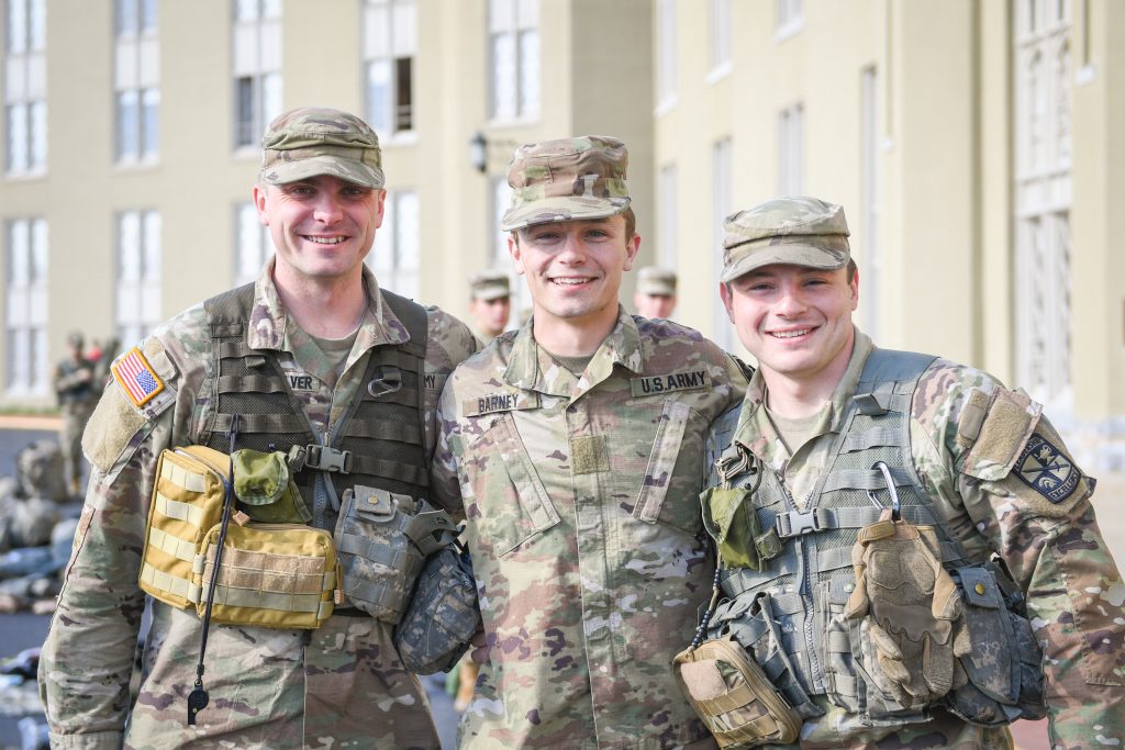 three rotc students