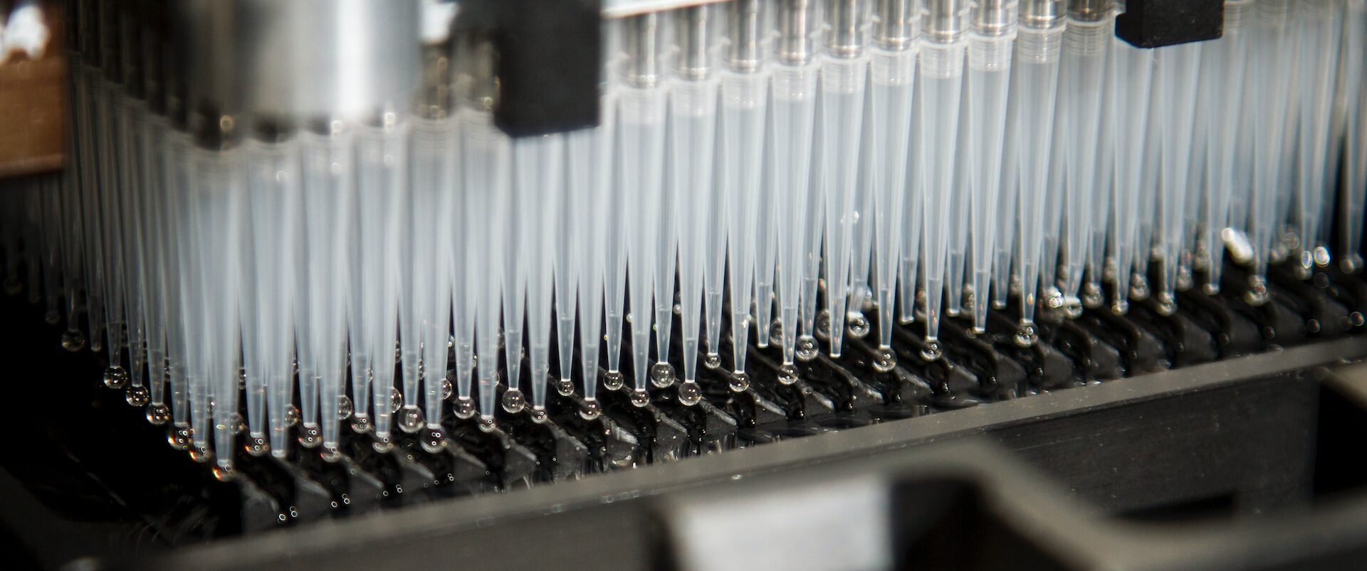 Small vials dropping liquid