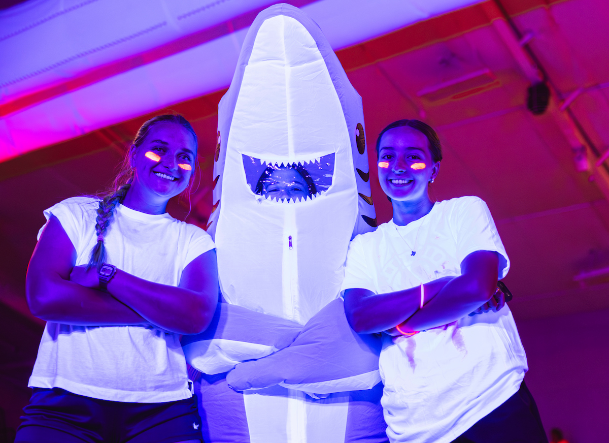 Students at dodgeball tournament