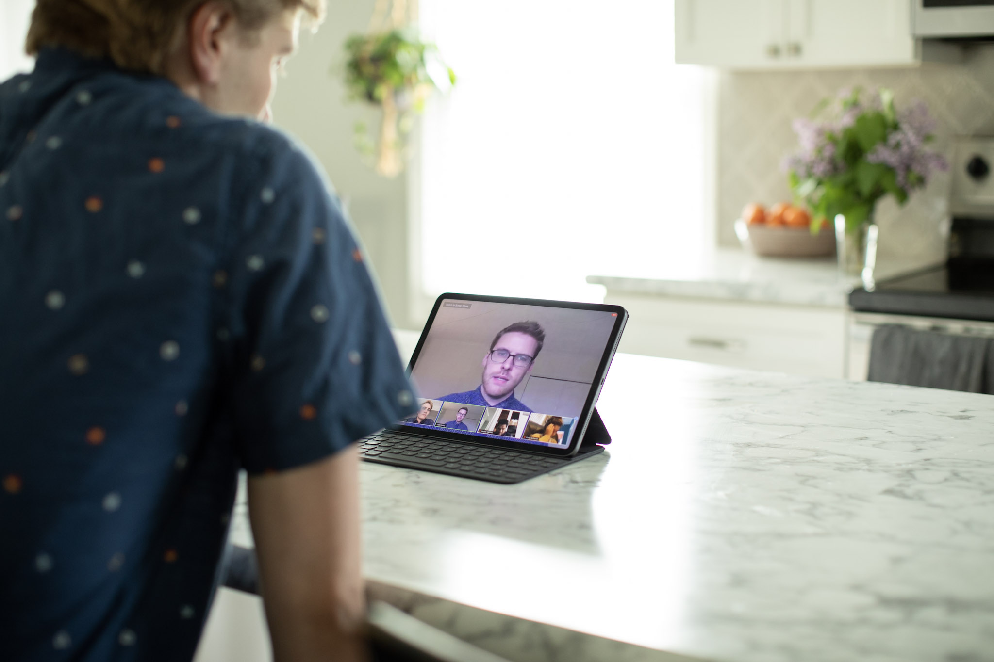 Online classes on iPad