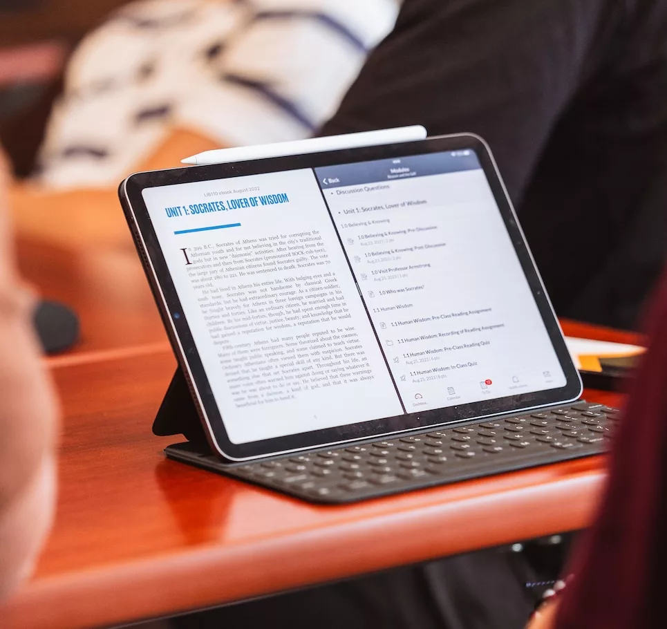 Philosophy textbook on iPad