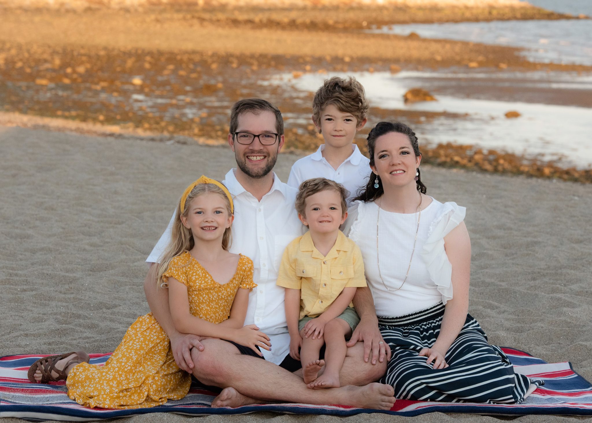 Nate and Megan Ondricek with their children.