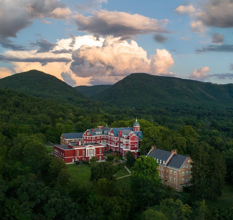 Aerial Southern Virginia University campus view