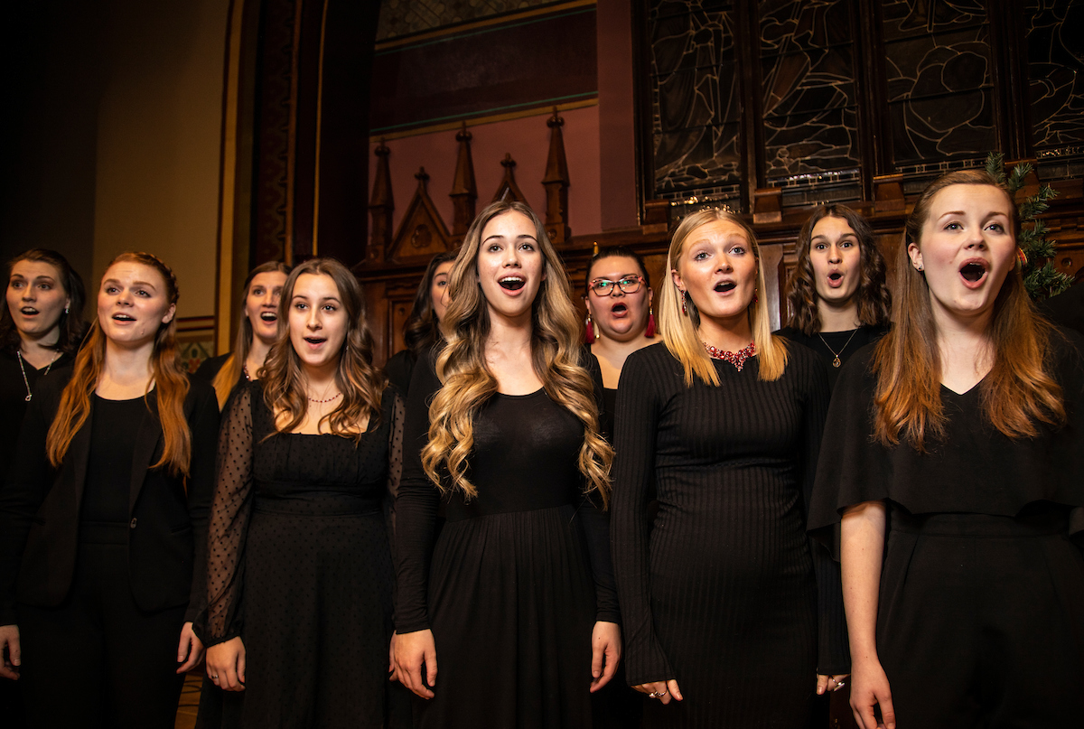 Chamber singers performing