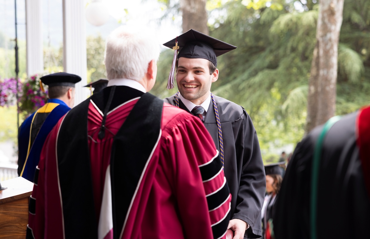 Student receiving their diploma